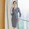 Women's Professional V-Neck Long Sleeve Suit Set