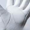 Night Cycling Traffic Command Fluorescent Reflective Plus Velvet Thickened Security Guard Duty White Bend Finger Goat Leather Genuine Gloves
