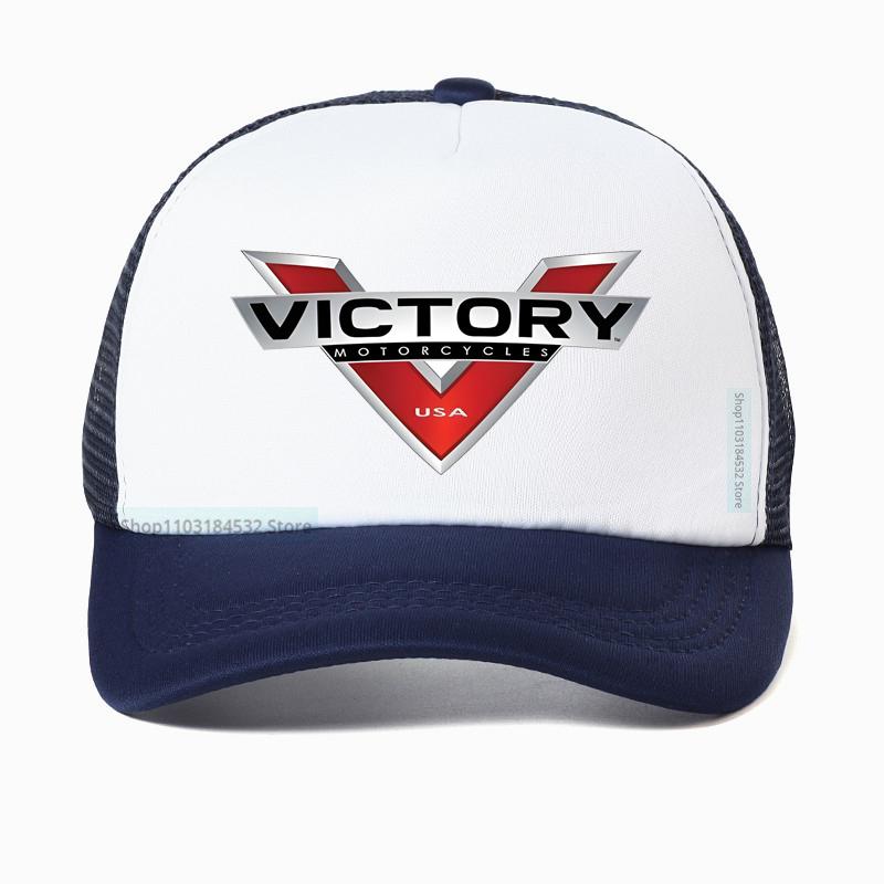 Victory Motorcycle Basebollkeps utomhussporter justerbar keps Sommar sval nät andningsbar keps racinghatt