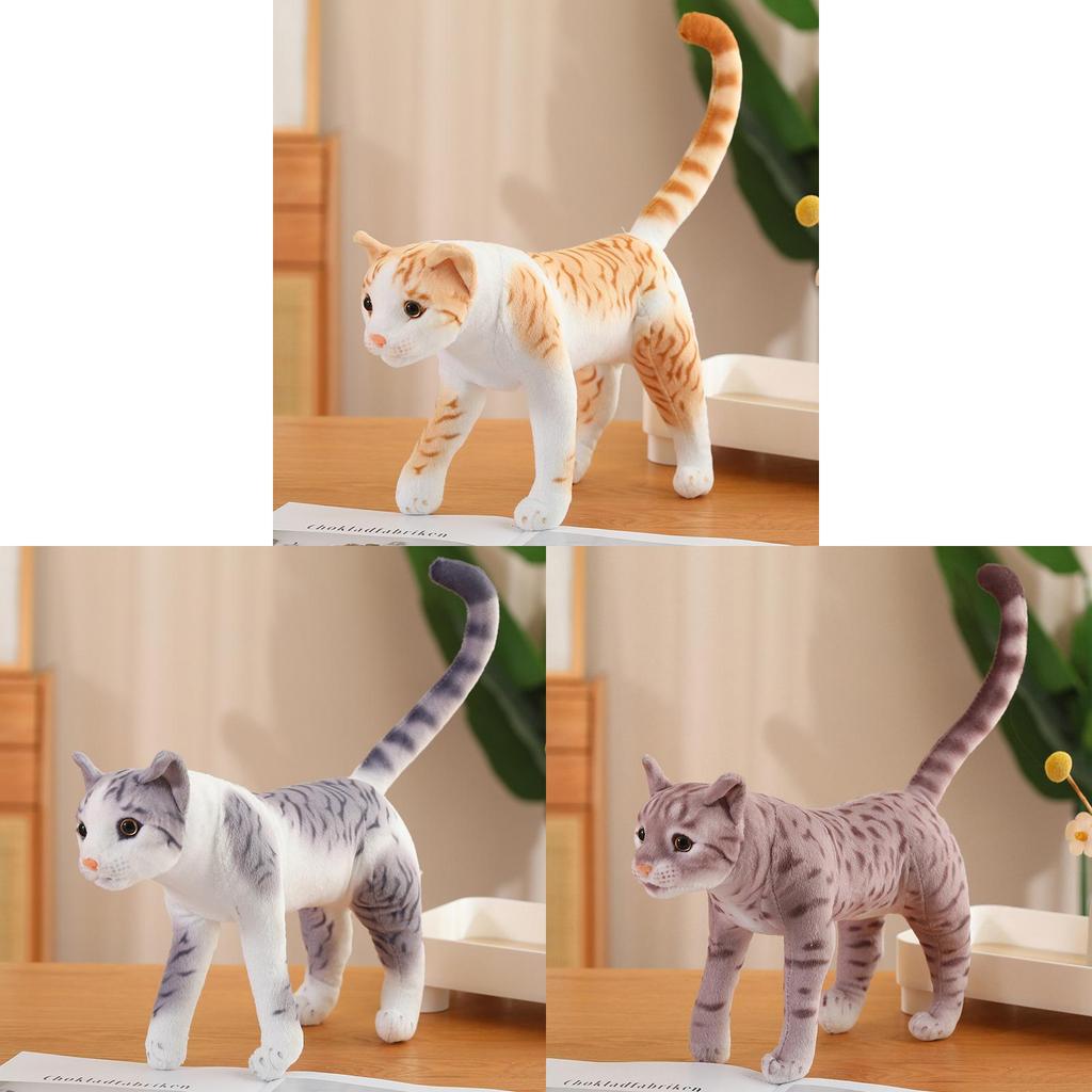 Plush Cat Pillow Toy With Soft Short Plush Fabric For Kids And Girls