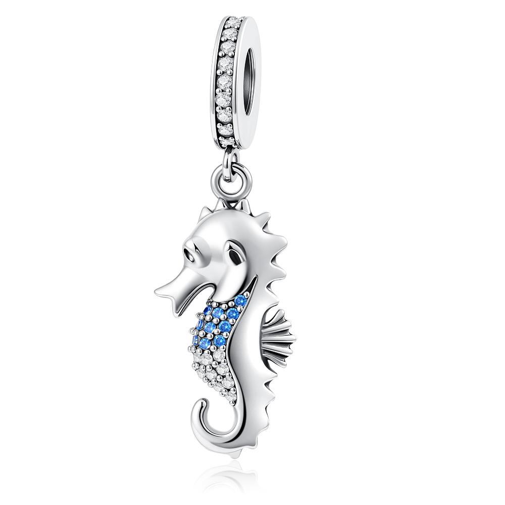 New Copper Plum Blossom Spider Blue Whale Seahorse Exquisite Charm Diy Pendant Fit For Original Bracelets Women'S Jewelry