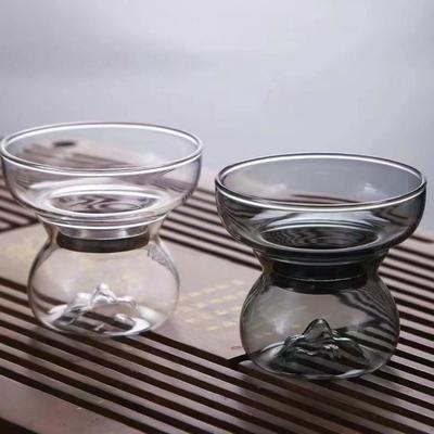 Colador de Residuos de Té con Forma de Montaña Estilo Japonés Juego de Té Kung Fu Filtro de Té de Vidrio Oficina
