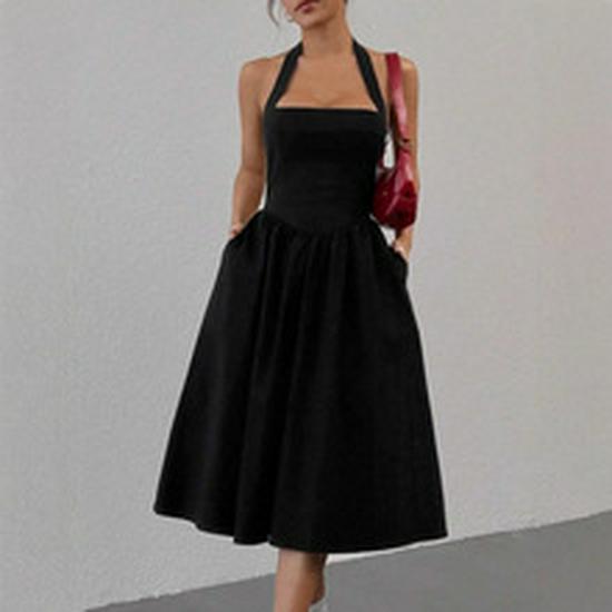 Summer Women's High-Waist Linen Pocket Shorts - Loose Fit, Plus Size, Solid Color, Casual Fashion