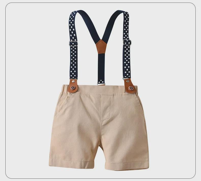 British Baby 1-Year-Old Summer Boy's Thin Shorts and T-Shirt Set