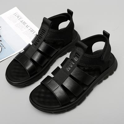 Fashion Men Roman Sandals Leisure Outdoor Beach Men Shoe High Quality Sandals Solid Color Fashion Casual Walk Shoes for Men 2024 Summer
