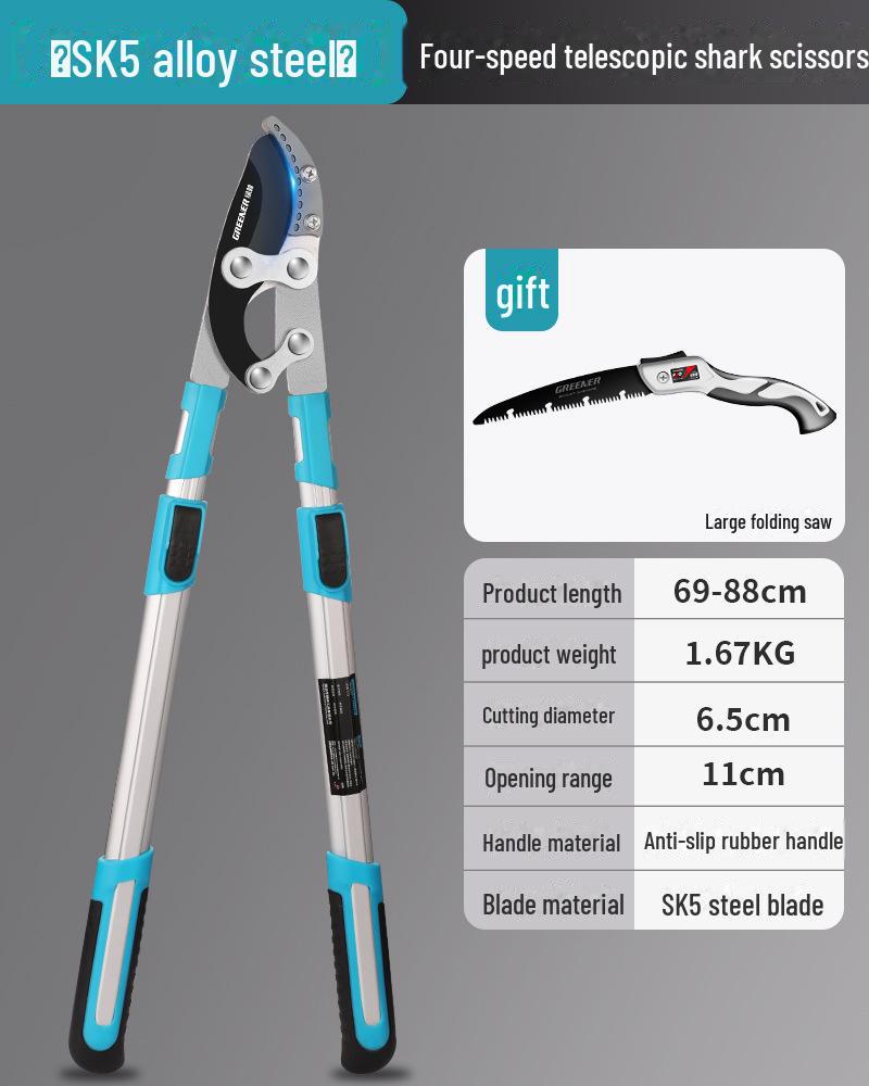 "Green Forest Heavy-Duty Pruning Shears: Strong, Labor-Saving Scissors for Thick Branches and Fruit Trees"