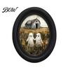 Niche Halloween Wall Decorations Ghost Art, Cute Table Sign, Vintage Oval Framed Decor Picture, Decorative Art for Mantel Living Room Bedroom