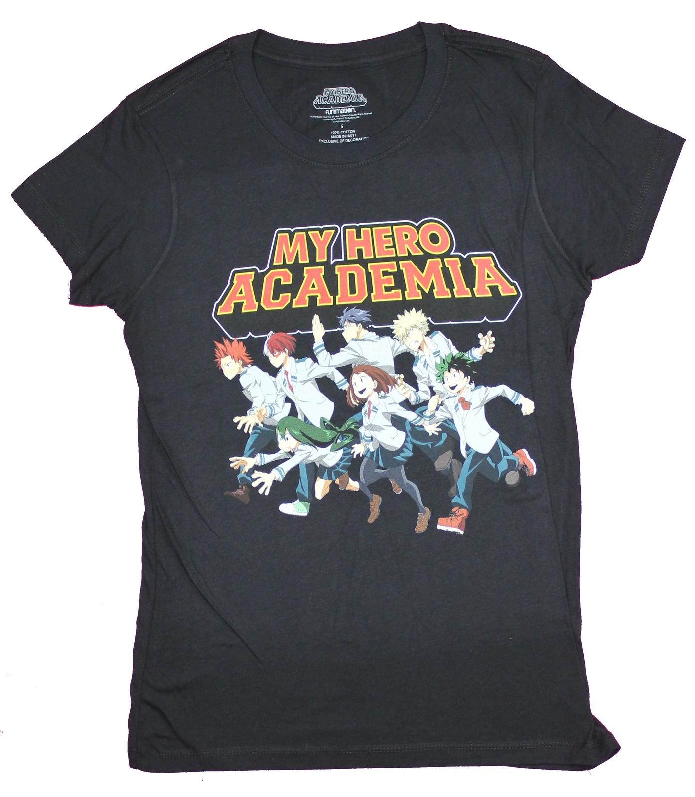 My Hero Academia Girls Juniors T-Shirt - Running Under Logo L