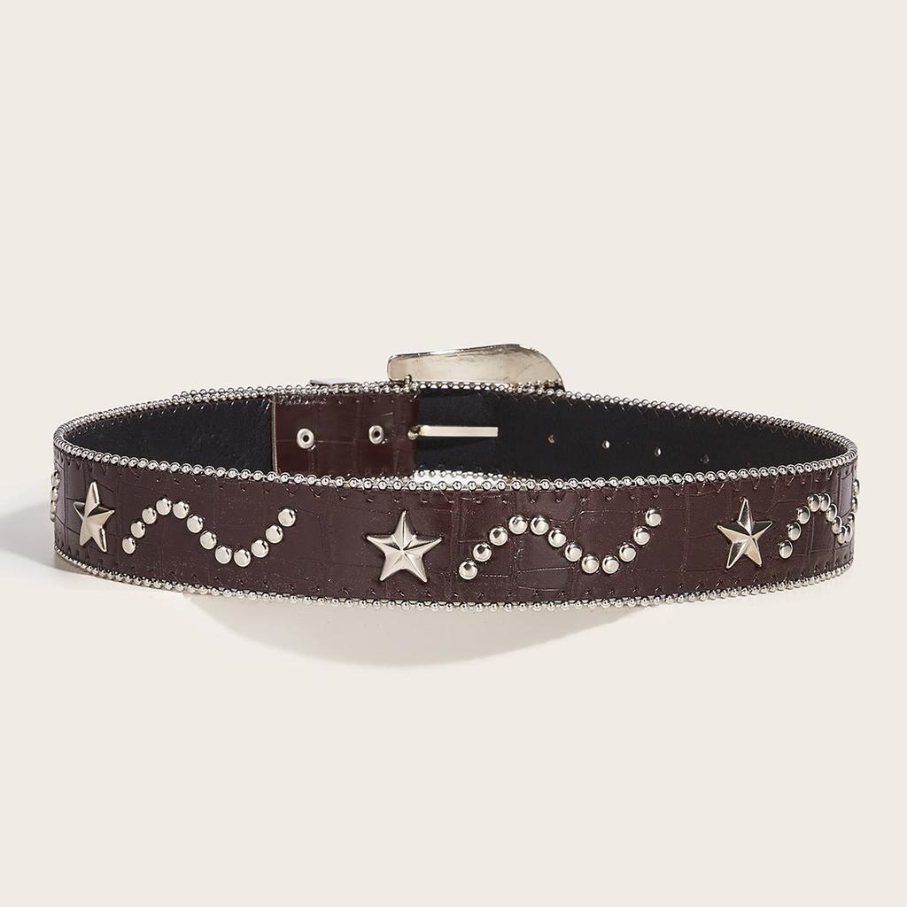 Sexy Waist Belt Jeans Belt PU Studded Diamante Belt Casual Ceinture Punk Modern Belt Street Dance Crystal Belt