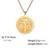  Moon Cross Star of David OM Symbol Necklace Stainless Steel Hexagram Pendant Necklaces Religious Amulet Jewelry Gifts