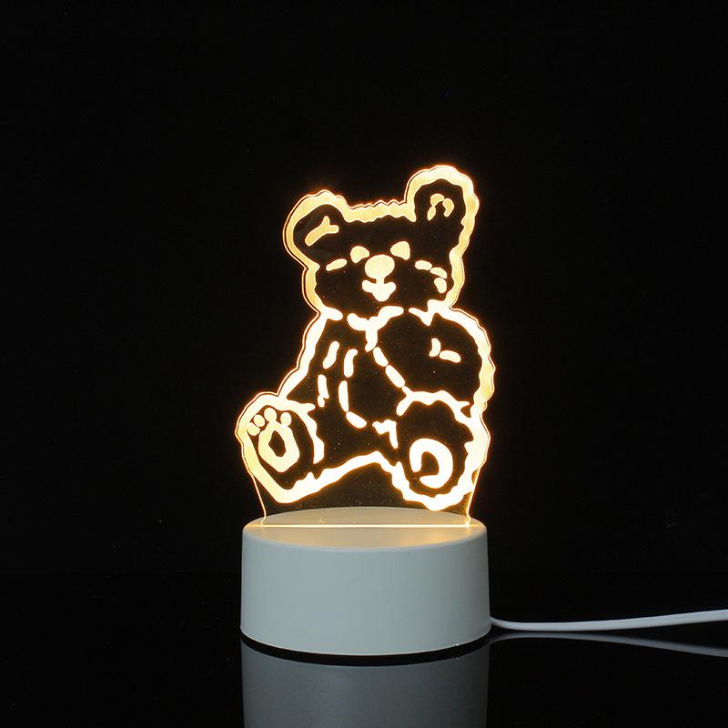 3D Cartoon Night Light: Custom Acrylic Bedside Lamp for Atmosphere & Gifts