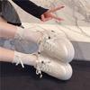 Platform white shoes women's 2025 autumn new popular small height increase fashionable versatile student sports and leisure shoes