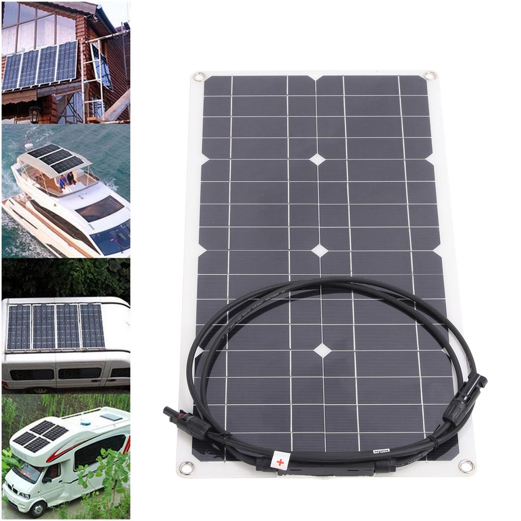 Flexible Solar Panel  r, 25W 16V Monocrystalline Solar Panel for and Yacht, 12V Car Batteries, High Efficiency, Portable Design,   and