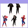 Conjunto de Fantasia Cosplay de Super-Herói Homem-Aranha para Crianças Apresentando Blusa de Manga Longa e Calças