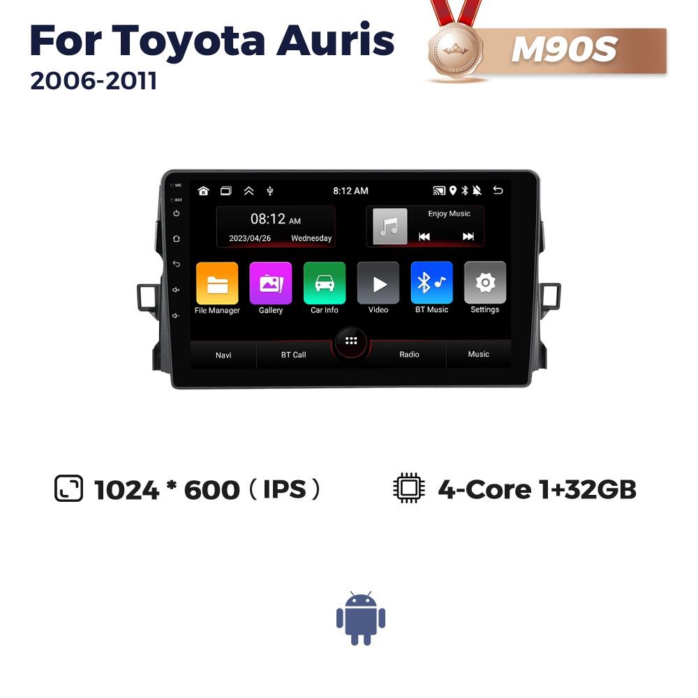 Radio auto Android 8 + 256G pentru Toyota Auris 2006-2011 Player video multimedia BT Wireless Carplay Auto Stereo GPS 2Din Unitate principală