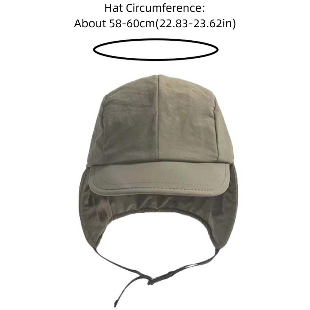 Japanese Style Ear Protection Ushanka Lightweight Thickened Earflaps Visor Hat Multi-functional Soft Windproof Pilot Cap Skiing