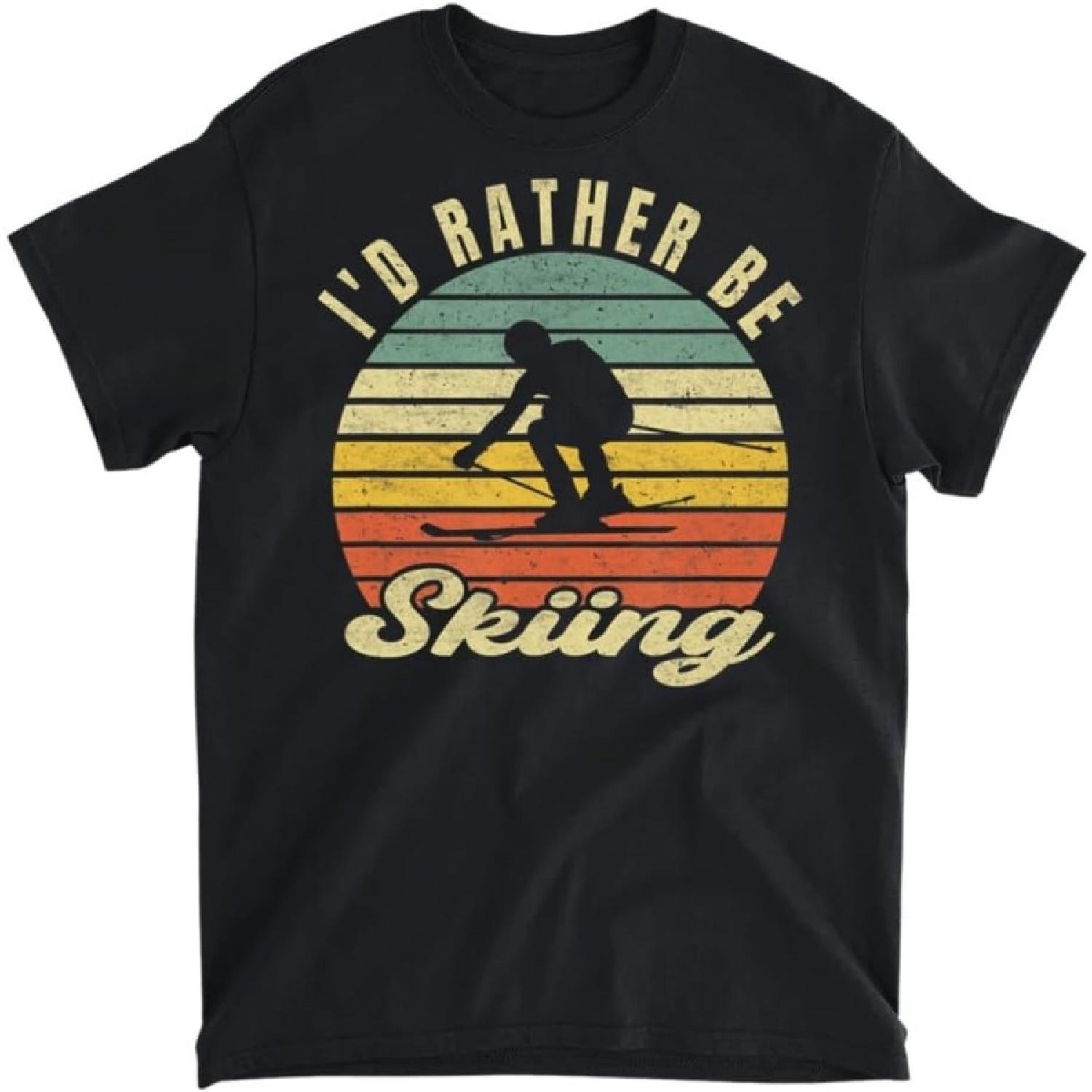

I d Rather Be Skiing Funny Skier Ski Retro Vintage Men Boys T-Shirt, Tank Top, Long Sleeve, Sweatshirt, Hoodie Men Women Kids Made in Canada Black XXXXXL різнокольоровий