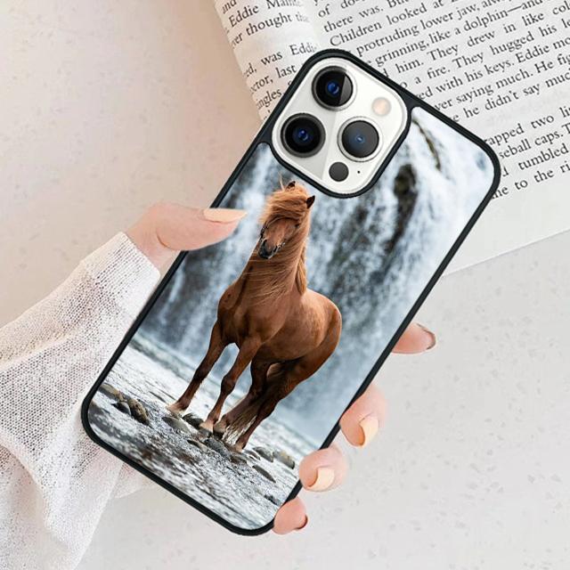 Horse Phone Case For iPhone 17 Air 15 16 Cover 11 13 14 Pro Max 12 Plus Max Fundas