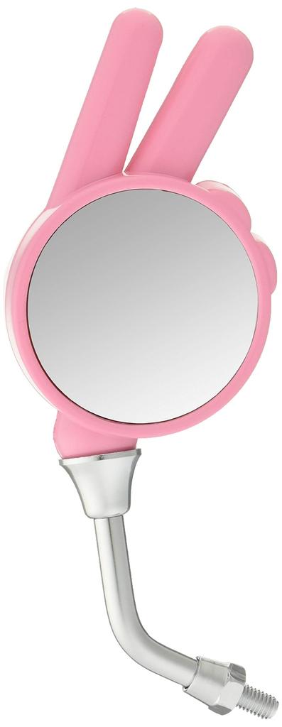 Kitaco Rock Paper Scissors Mounting Diameter Right 1 Mirror, M8, Side, Piece, Universal, Pink, 675-0910091