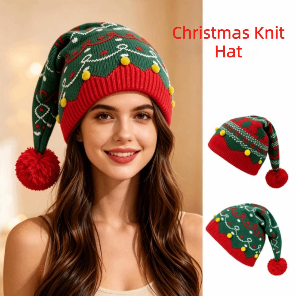 Jacquard Knitted Wool Cap Warm Christmas Knitting Hat Fashion Christmas Hat Children