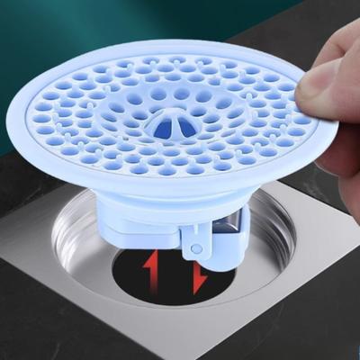 Kanalgeruchsdichte Abdeckung Insektenschutz und Geruchsschutz Bodenablauf Zuhause Verstopfungsschutz Schwerkraftverschlussventil Universal Toilettenbodenablauf