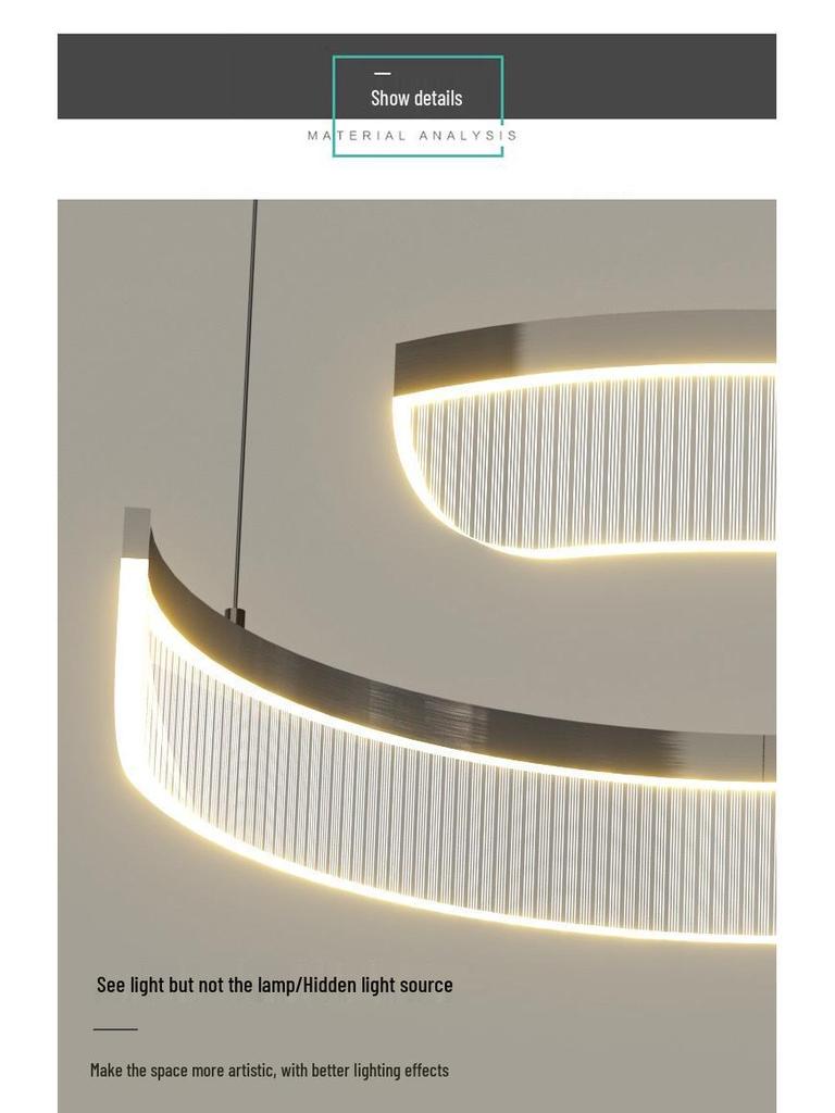 Modern Minimalist Italian Circular Chandelier - Luxury Living Room & Restaurant Lighting Fixture