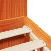 Solid Wood Bed Without Mattress Wax Brown 140 X 190 Cm Pine Wood
