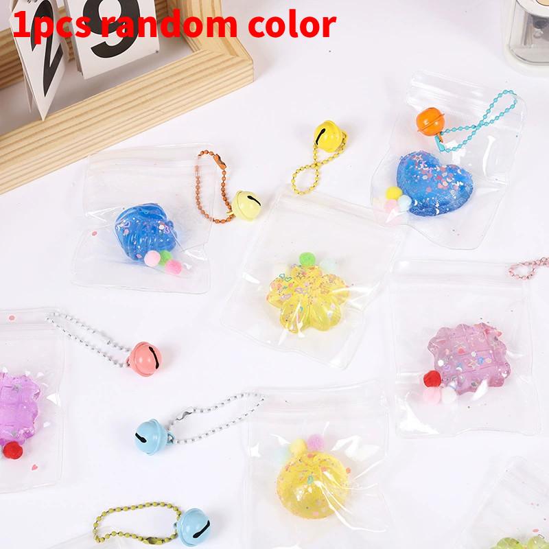 Pinch Various Shaped Toy Cartoon Bell Pendant Keychain Bags Toys Decoration