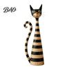Thoughtful Gifts for Cat Owners Vintage & Lady Resin Sculpture, Artistic Striped Statues, Sculptures Elegant Polka Dot Ornament, Housewarming