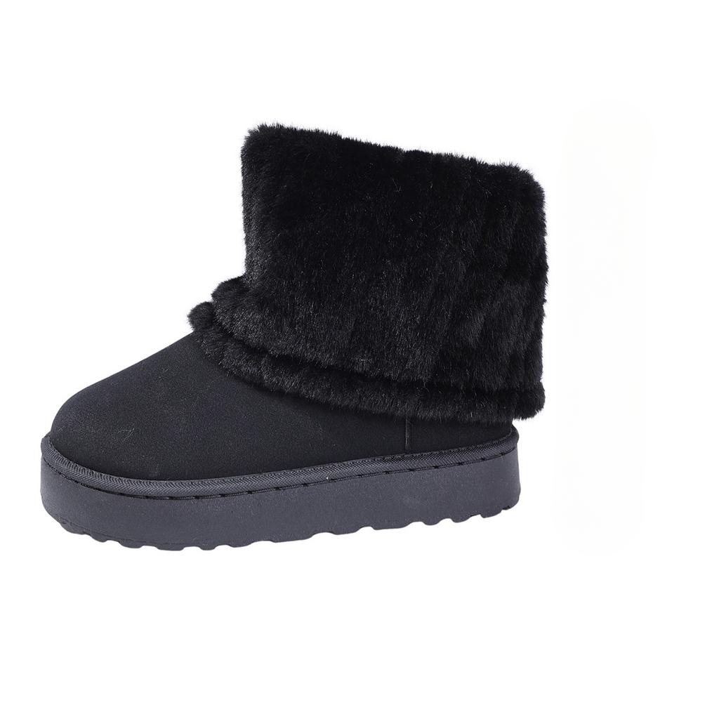 New Style Shoes Thick-soled Sleeve Plush Snow Boots Women's Mid-calf Boots