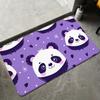 Cute Cartoon Panda Floor Mat Flannel Rugs Soft Winter Warmth Floor Mat Thickened Non-Slip for Living Room Home Door Mat