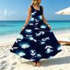 Lightweight Fresh Floral Sleeveless Maxi Dress Beach Vacation Outfit,Suitable for Beach Walks,Daily Casual,Shopping,Versatile Sophisticated Style
