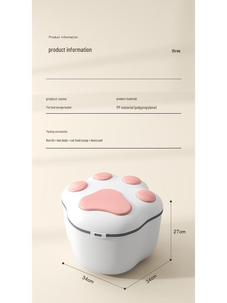 Ulepszony Pojemnik XL na Karmę dla Zwierząt w Kształcie Łapy na 8-10 kg