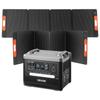 Portable Power Station, 2400W Portable Solar Generator with 2PCS * 200W Foldable Solar Panels, 2160Wh Expandable LiFePO4 Battery Backup with 10 Output
