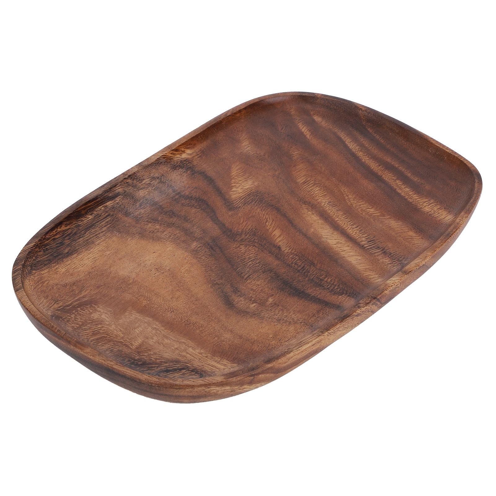 

Irregular Wood Storage Tray Snack Fruit Organizer Table Accessories Fast Food Plate Decoration30x20cm