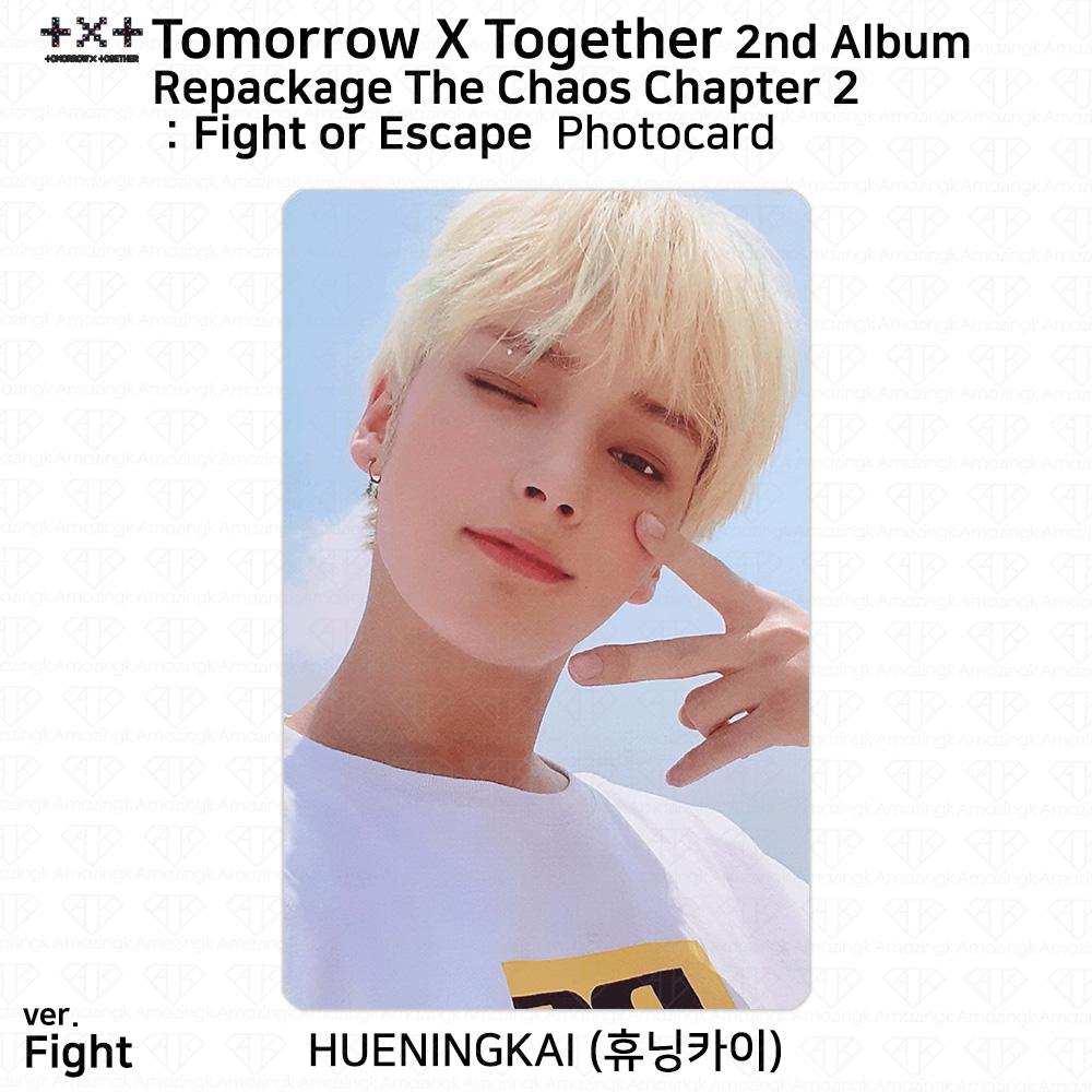 

TXT 2-й альбом в переиздании. Фотокарточка «Хаос. Глава 2. Борьба или бегство» Открытка Hueningkai - PC (F ver.)