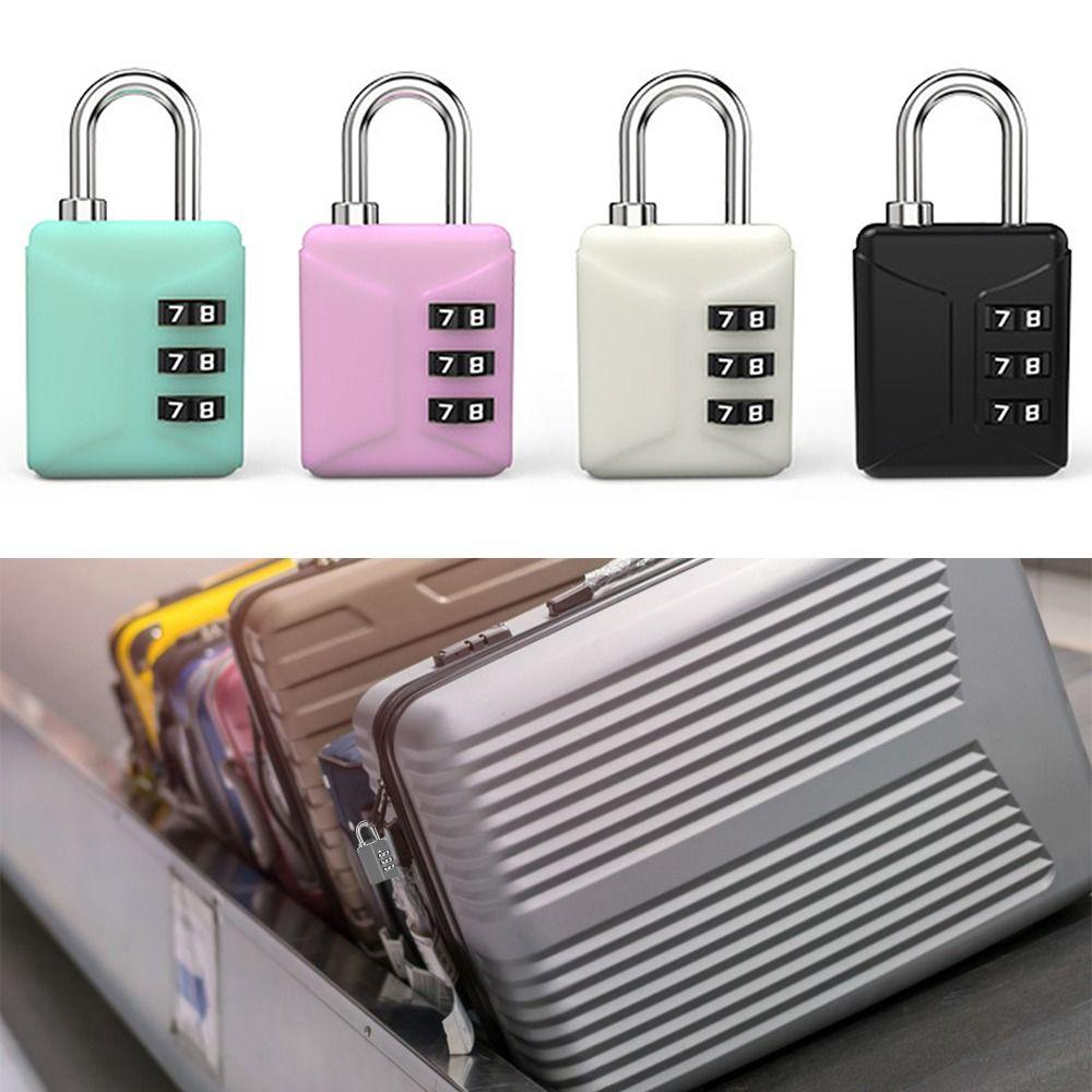 Lot De 3 Mini Cadenas à Bagage – Multicolores (noir, Orange, Bleu), Avec 2 Clés Chacun, Pour Valises Et Casiers