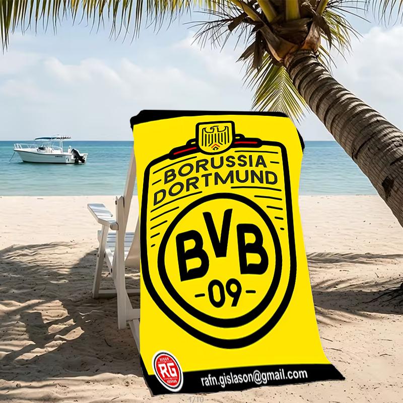 Beach Towel with Borussia Dortmund Pattern - Soft,absorbent,machine Washable Lightweight&Modern,swimming,Travel Essentials