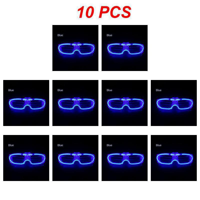 Glow In the Dark LED Eyeglasses Neon Colors Blinds Lampshade Glasses Christmas Birthday Neon Party Mardi Gras Props