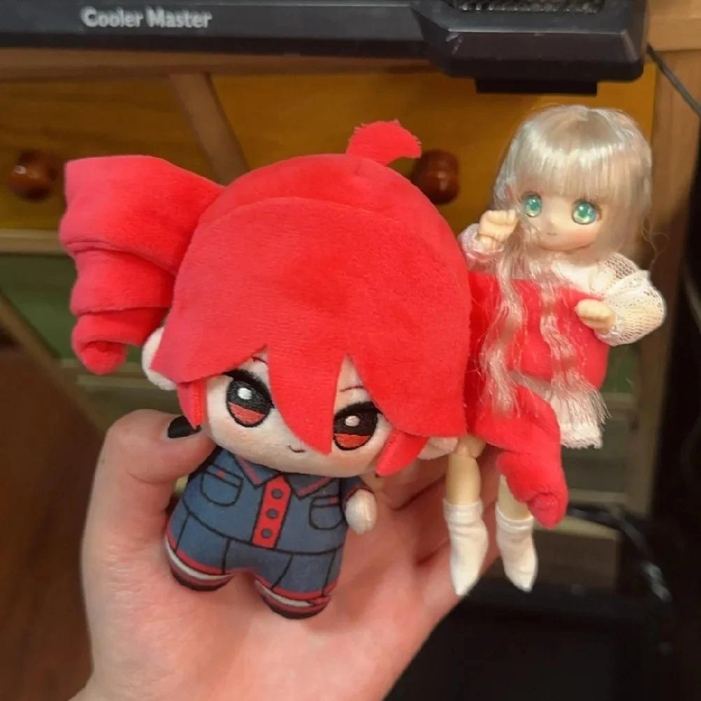 10cm Carina Cantante Virtuale Capelli Rossi Bambola Peluche Ciondolo Morbido Giocattolo di Peluche Anime Fascino per Zaino Regalo Per Fan