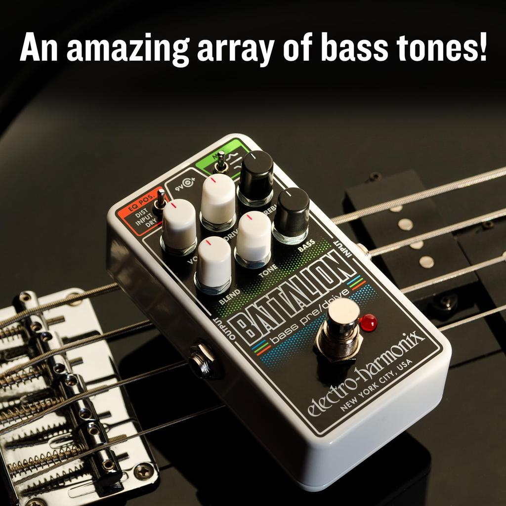 Nano Battalion Bass Preamp Overdrive Bass Effects ELECTRO-HARMONIX &
