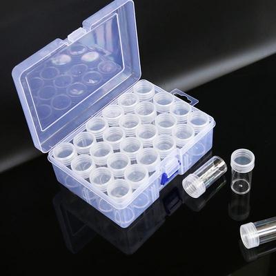 Scatola Rotonda portaoggetti con Flaconi in Plastica per Perline per Pittura Diamante