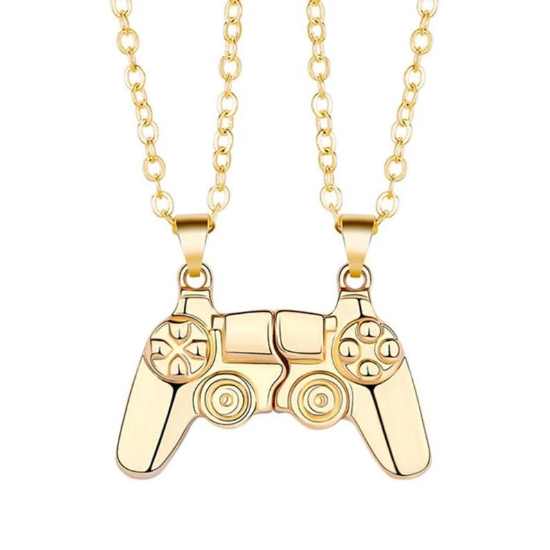 Game console handle men and women magnet stone attraction necklace a pair of pendants personalized couple necklace