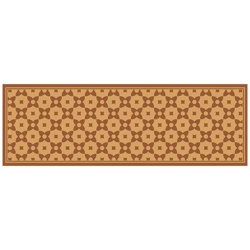 Kitchen Floor Mat Waterproof Non-slip Oil-proof Carpet Green Line Grid Rug Long Size Home Decoration Foot Mats Alfombra