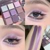 Palette di ombretti a 9 colori, Smokey Purple Grey Eeyshadow Trucco Ombretto perlato Finitura opaca Ombretto Cosmetici per le donne