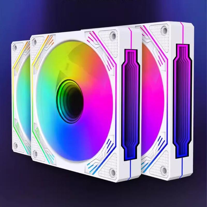Advanced Cooling 120mm PWM PC Fan with ARGB Lighting, Infinitys Mirror for Desktops and Workstations