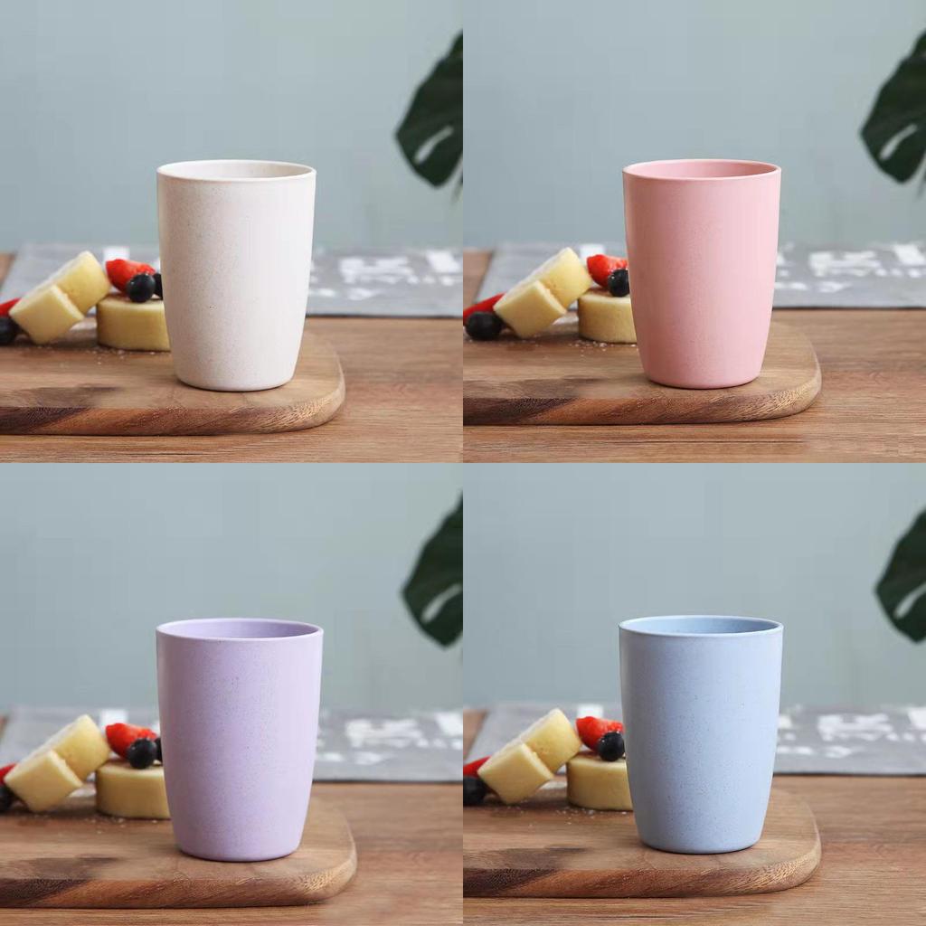 Wheat Straw Circular Mouthwash Cup With Modern Design Suitable For Gifts