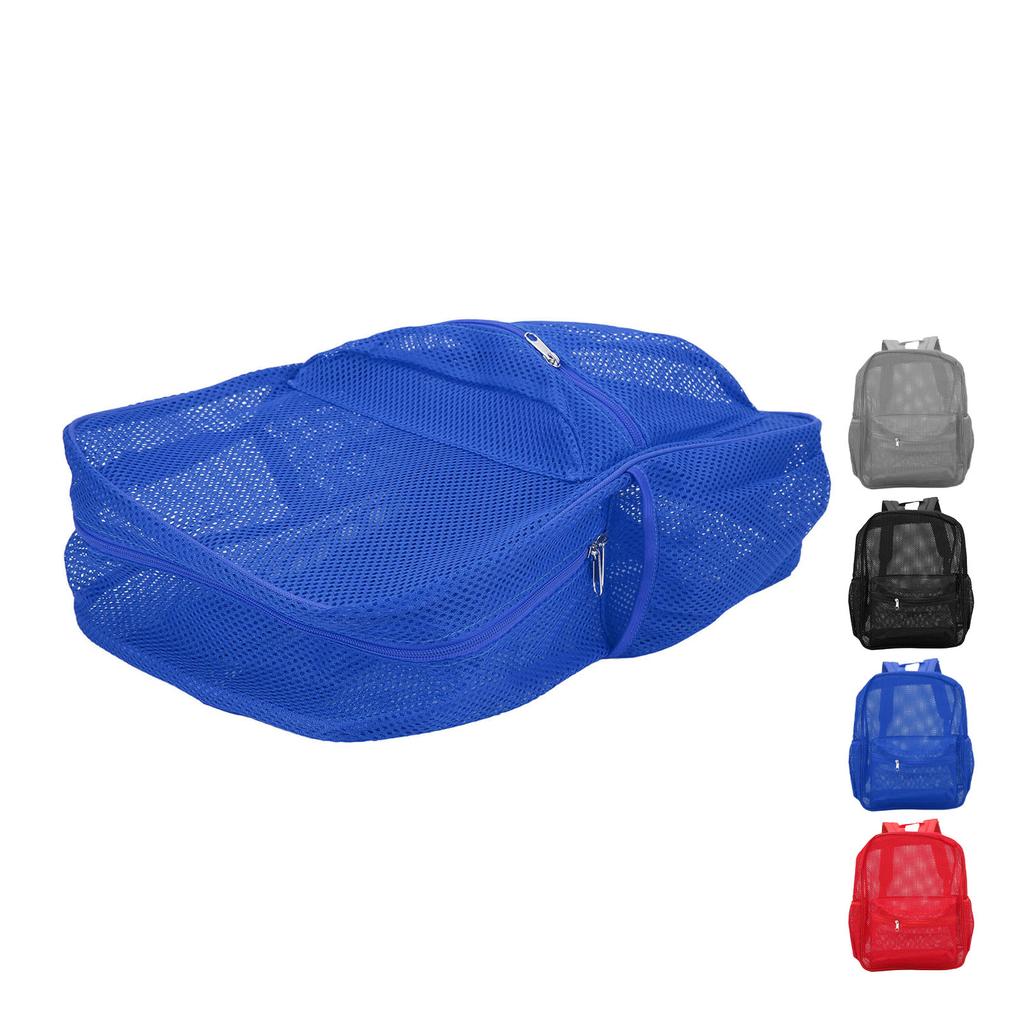 See Through Backpack Mesh Backpack Heavy Duty Lightweight Large Capacity Washable See Through Backpack for Swimming Beach Sports