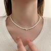 Shijia pearl necklace women's niche design sense fashion temperament collarbone chain neck chain sweater chain bead chain