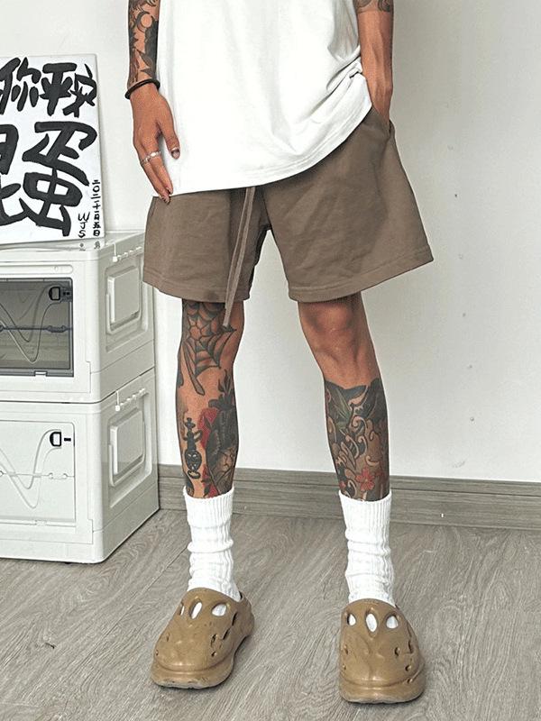 

Men s Summer Drawstring Basketball Shorts: Solid Color, Loose Fit, Straight Leg, Casual Fitness Style XL сірий колір